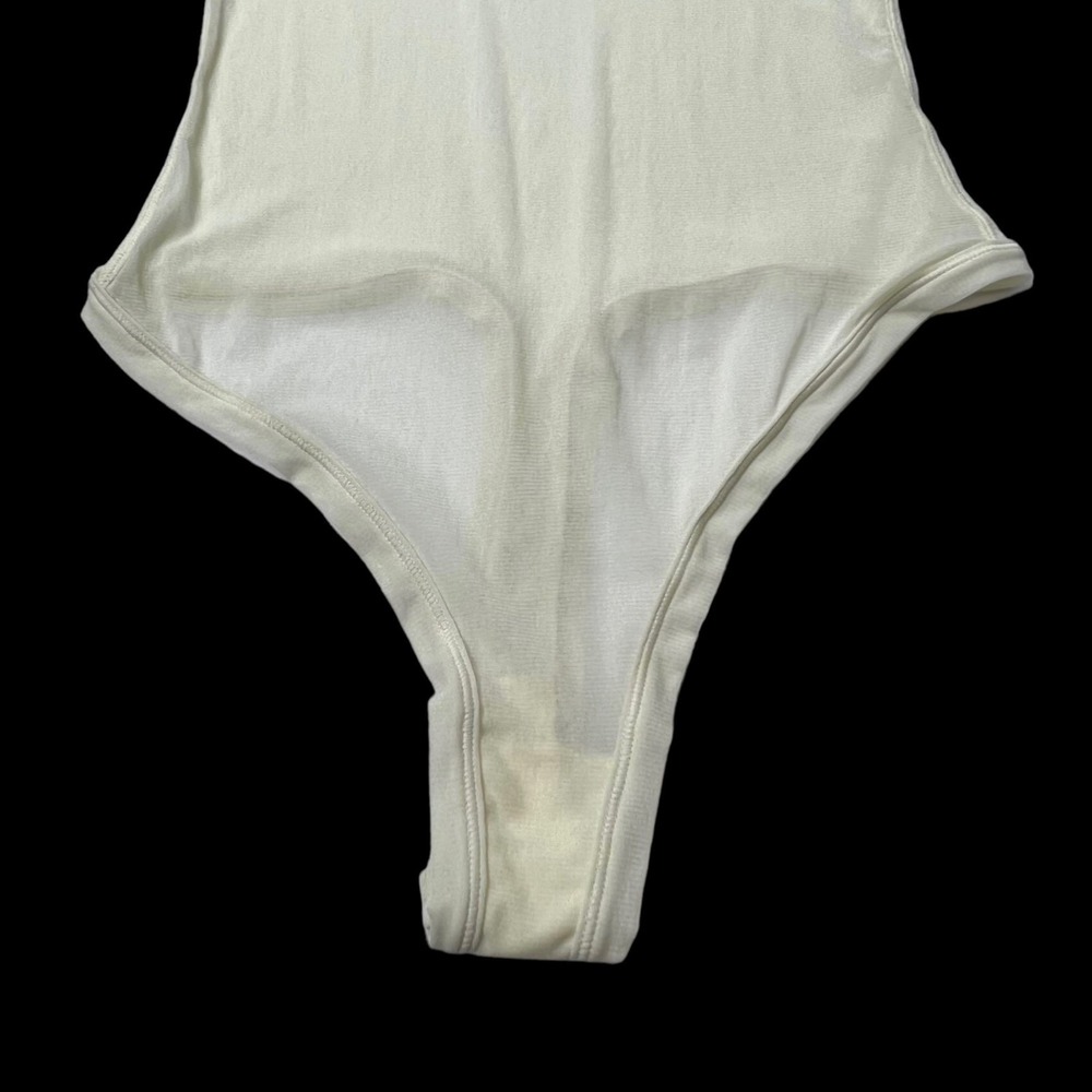 SKIMS Summer Mesh T-Shirt Bodysuit Bone Large - Picture 5 of 12